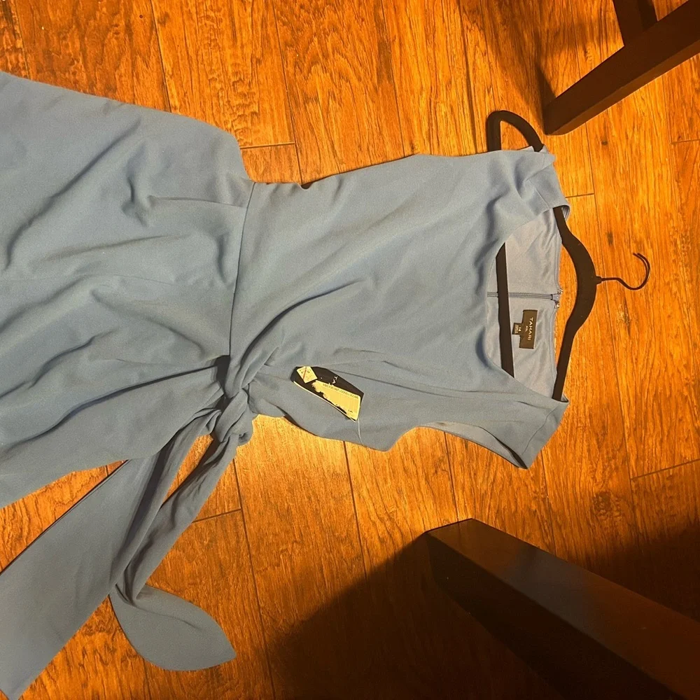 Tahari Side Tie Scuba Crepe Crop Wide Leg Jumpsuit size 14 NWT - Picture 7 of 10